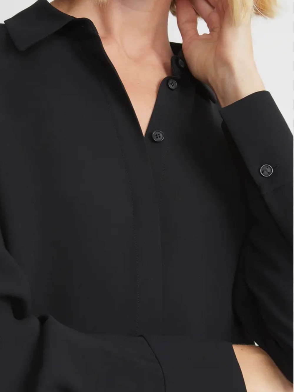 Lafayette 148 New York Scottie Silk Button-Up Blouse 2X - Picture 2 of 7